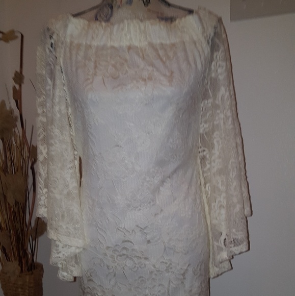 SOLD///JACK by BB Dakota Ivory Floral Lace Dress - Picture 2 of 7